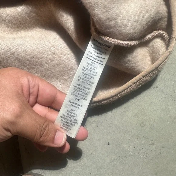 Patagonia Fleece Pullover Womens Large Brown Wool Blend 22935 EXCELLENT 1/4 Zip - Picture 4 of 10